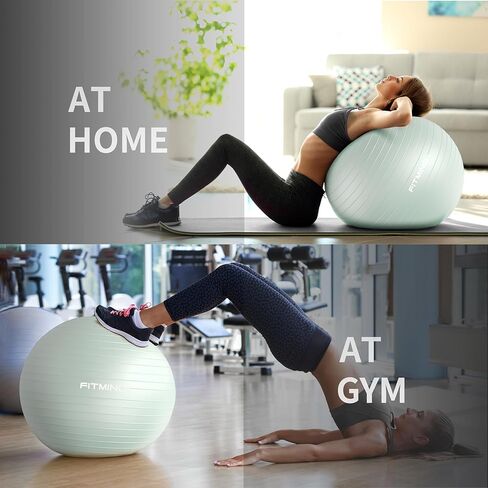 FITMIND_ Extra Thick Exercise Ball Yoga Ball 22in/26in/30in for Workout Pregnancy Stability,Anti-Burst and Slip Resistant Swiss Ball with Pump for Yoga, Pilates, Fitness,Birthing,Physical Therapy in Saudi Arabia