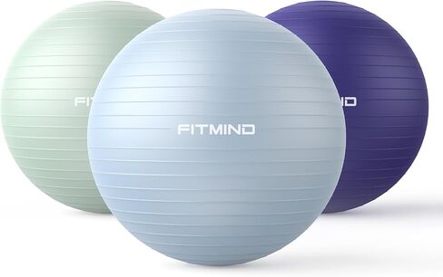 FITMIND_ Extra Thick Exercise Ball Yoga Ball 22in/26in/30in for Workout Pregnancy Stability,Anti-Burst and Slip Resistant Swiss Ball with Pump for Yoga, Pilates, Fitness,Birthing,Physical Therapy in Saudi Arabia