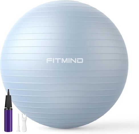 FITMIND_ Extra Thick Exercise Ball Yoga Ball 22in/26in/30in for Workout Pregnancy Stability,Anti-Burst and Slip Resistant Swiss Ball with Pump for Yoga, Pilates, Fitness,Birthing,Physical Therapy in Saudi Arabia