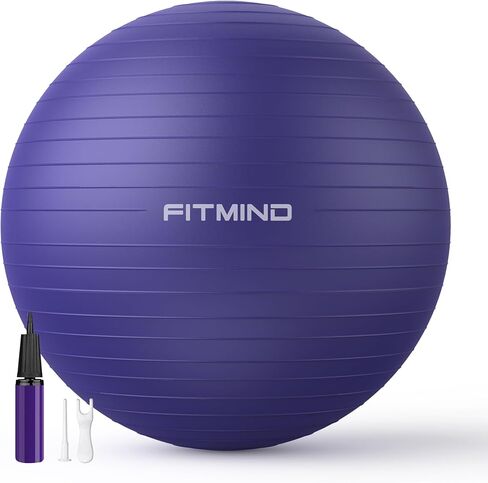 FITMIND_ Extra Thick Exercise Ball Yoga Ball 22in/26in/30in for Workout Pregnancy Stability,Anti-Burst and Slip Resistant Swiss Ball with Pump for Yoga, Pilates, Fitness,Birthing,Physical Therapy in Saudi Arabia