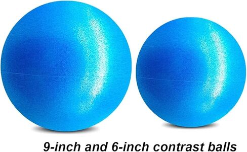 6 Inch Exercise Pilates Mini Yoga Balls Barre for Home Stability Squishy Training Physical Therapy Improves Balance Core Strength Comes with Pump(Black, 6 Inch) in Saudi Arabia