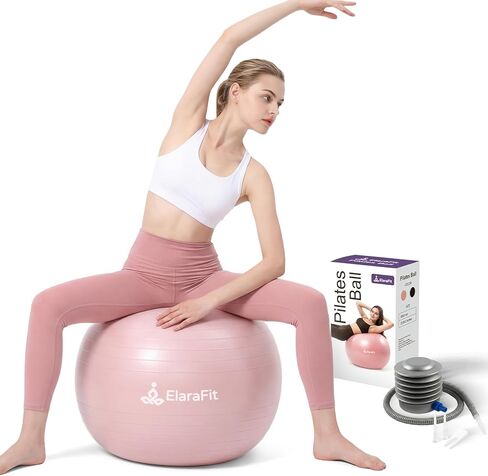 Anti Burst Large Exercise Ball for Yoga Non Slip Pilates Ball with Pump 550 lbs Capacity for Pregnancy, Fitness Size L 23 to 26 inches, About 58 to 65cm in Saudi Arabia