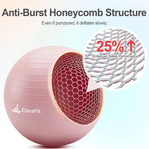 Anti Burst Large Exercise Ball for Yoga Non Slip Pilates Ball with Pump 550 lbs Capacity for Pregnancy, Fitness Size L 23 to 26 inches, About 58 to 65cm in Saudi Arabia