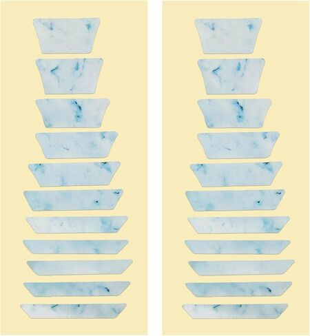 eMagTech 22pcs Guitar Fret Marker Inlay Stickers White Trapezoid for Guitar Fingerboard Decoration and Positioning in Kuwait