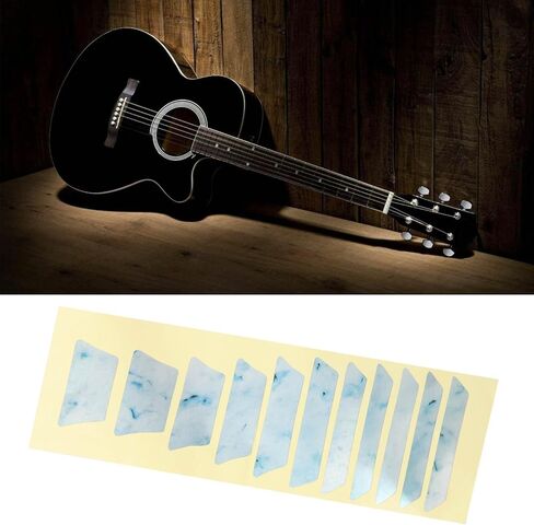 eMagTech 22pcs Guitar Fret Marker Inlay Stickers White Trapezoid for Guitar Fingerboard Decoration and Positioning in Kuwait