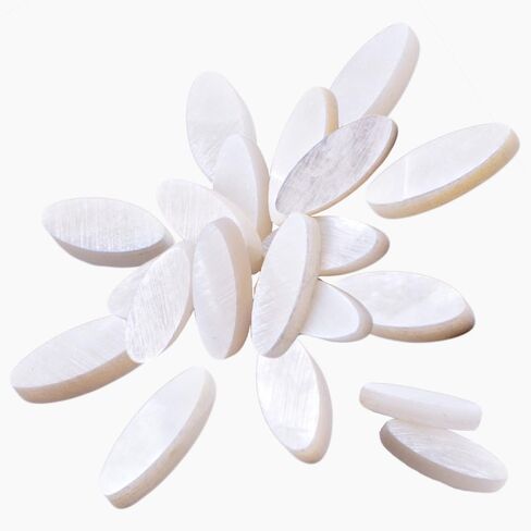 White Pearl Oblong Inlays Dots for Guitar Fingerboard Maker (Pack of 10) in Saudi Arabia