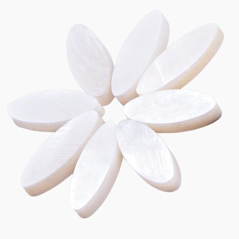 White Pearl Oblong Inlays Dots for Guitar Fingerboard Maker (Pack of 10) in Saudi Arabia