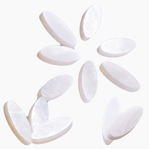 White Pearl Oblong Inlays Dots for Guitar Fingerboard Maker (Pack of 10) in Saudi Arabia
