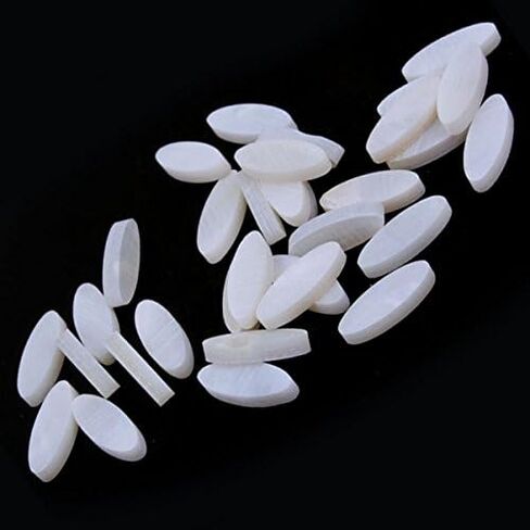 White Pearl Oblong Inlays Dots for Guitar Fingerboard Maker (Pack of 10) in Saudi Arabia