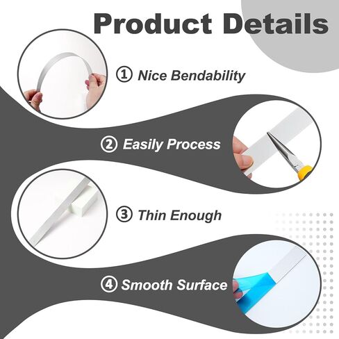 10 Pcs Metal Shims Stock Metal Sheet Stainless Steel Strips Gap Filler Trim Strip Mirror Silver 0.02'' Thickness 12'' Length for DIY(Self-Adhesive,2'' Width) in Saudi Arabia