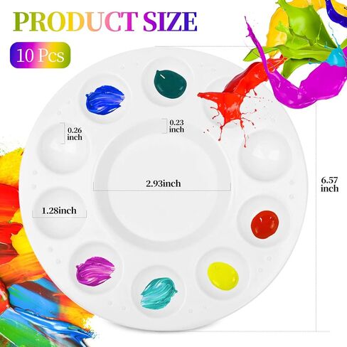 30 Pack White Square Paint Trays, 2x2 Inches with 6 Small Wells & 1 Large Mixing Area – Reusable Plastic Paint Palettes for Artists, Classroom, DIY Crafts – Easy-Separate Design, Smooth Edges in Kuwait