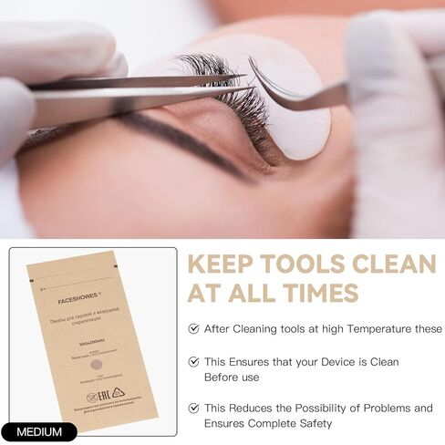 200 قطعة من أكياس الأوتوكلاف ذاتية الغلق للتعقيم، أكياس ورق كرافت للاستعمال مرة واحدة من شيميان مع شرائط المؤشر in Kuwait