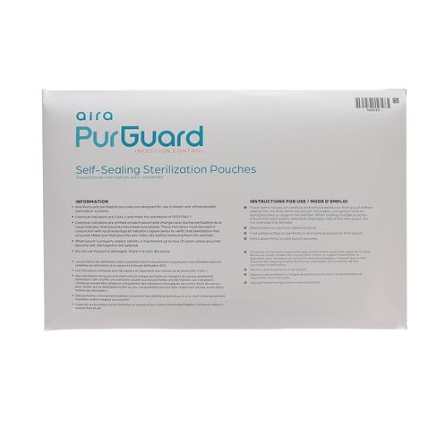 أكياس تعقيم Aira 100533 PurGuard، ورق أزرق، 10 × 14، 200 قطعة in Kuwait