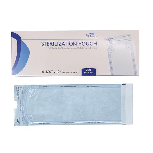 Sky Choice Self-Seal Sterilization Pouches, Medical Dental Autoclave Bags, Dual Indicators, 200 Count, 12 Sizes Available (4.25″ × 12″) in Saudi Arabia