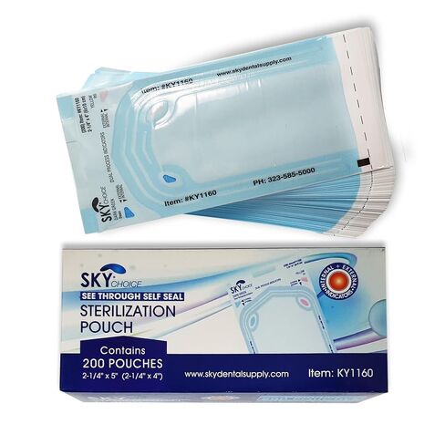 Sky Choice Self-Seal Sterilization Pouches, Medical Dental Autoclave Bags, Dual Indicators, 200 Count, 12 Sizes Available (4.25″ × 12″) in Saudi Arabia