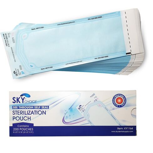 Sky Choice Self-Seal Sterilization Pouches, Medical Dental Autoclave Bags, Dual Indicators, 200 Count, 12 Sizes Available (4.25″ × 12″) in Saudi Arabia
