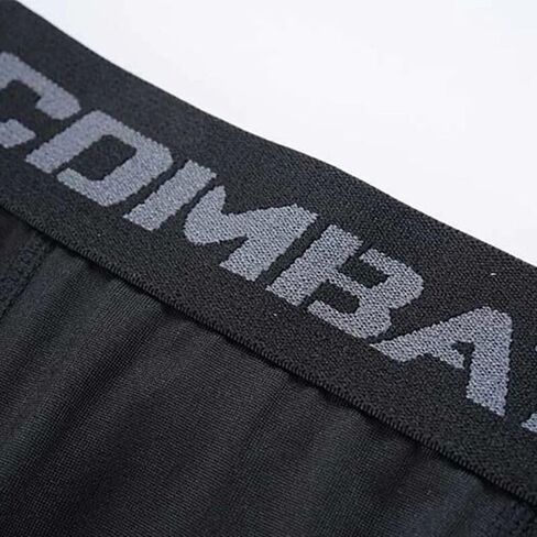 Men Spandex Sport Shorts Athletic Workout Active Tights Cycling Basketball Legging Fitness Compression(L,Black) in Saudi Arabia