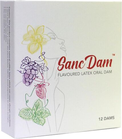 Strawberry 12 Count SancDam Ultra-Thin Oral Sex Dam Membrane, Men and Women Giving Each Other Oral Sex, Cunnilingus Prop SM Fellatio, Oral Dam Covering for Lesbian Or Couples Sex (Dental Dams), Pink in Kuwait