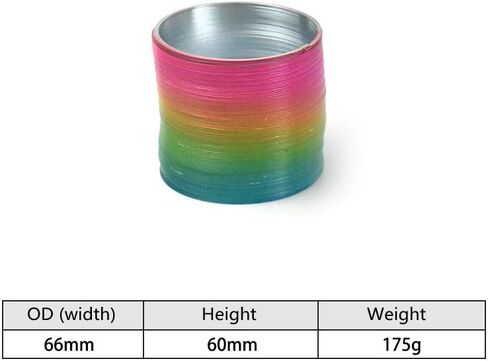 66x60mm Gradien Color Giant Magic Metal Science Toy Wave Spring Big Classic Originals Steel Spring Cheerfully in Kuwait