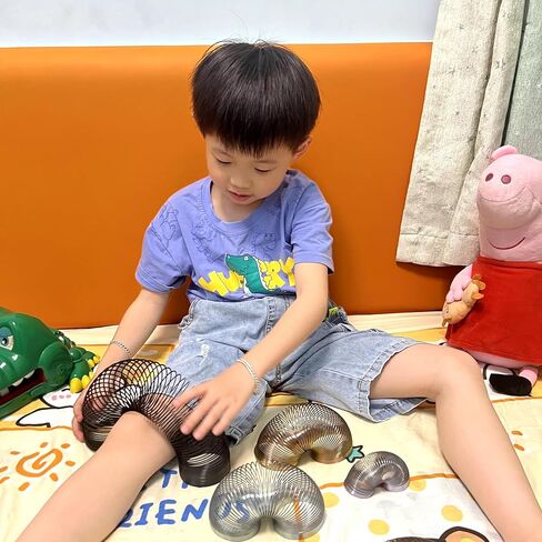 66x60mm Gradien Color Giant Magic Metal Science Toy Wave Spring Big Classic Originals Steel Spring Cheerfully in Kuwait