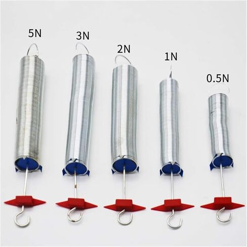 Spiral Spring Set - 0.5N/1N/2N/3N/5N Compression Springs for Physics Force Scale Principle Experiment in Saudi Arabia