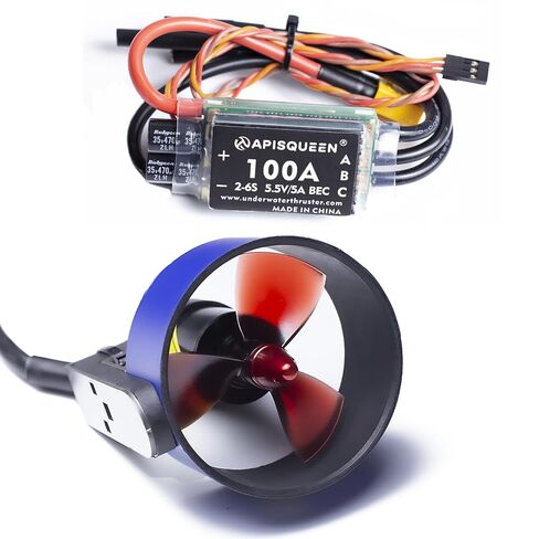 12-24V U5 Brushless Underwater Thruster 800W Brushless Motor 7kg (15.43LBS) Thrust With 100A BI-Directional ESC for Inflatable Boats,ROVs,Kayaks (CCW Thruster) in Saudi Arabia