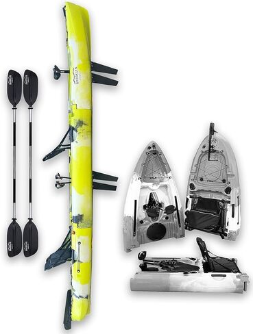 Brooklyn 13.0 Tandem 3-Piece Modular Kayak من BKC، كاياك للجلوس على القمة لشخصين، محركات زعنفة مزدوجة، توجيه الدفة، حاملات القضبان، تخزين جاف وافر in Kuwait