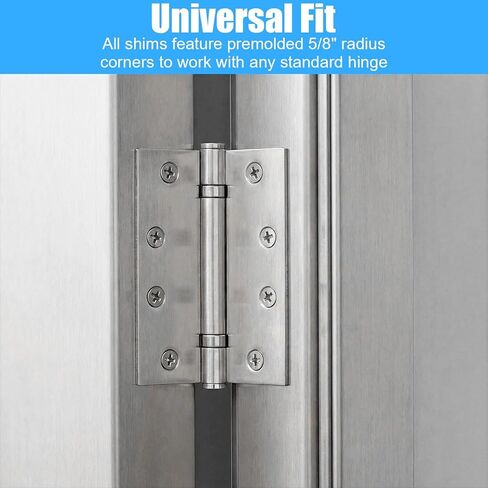 12 Pcs Door Hinge Shim, 4 × 1.5 Inches Doors Hinges Shims Hinge Shims 0.03 Inches Thick Spacer for Repair Kit Adjustable Filling Gaps Align Hardware Door Hinges Shim in Saudi Arabia