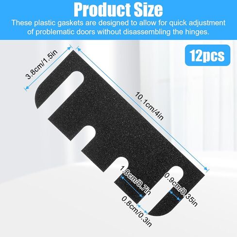 12 Pcs Door Hinge Shim, 4 × 1.5 Inches Doors Hinges Shims Hinge Shims 0.03 Inches Thick Spacer for Repair Kit Adjustable Filling Gaps Align Hardware Door Hinges Shim in Saudi Arabia