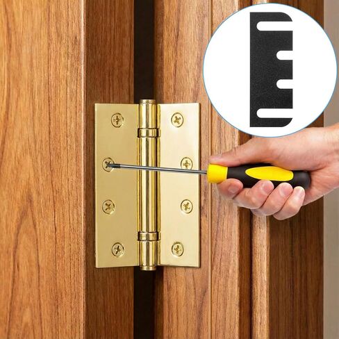 12 Pcs Door Hinge Shim, 4 × 1.5 Inches Doors Hinges Shims Hinge Shims 0.03 Inches Thick Spacer for Repair Kit Adjustable Filling Gaps Align Hardware Door Hinges Shim in Saudi Arabia