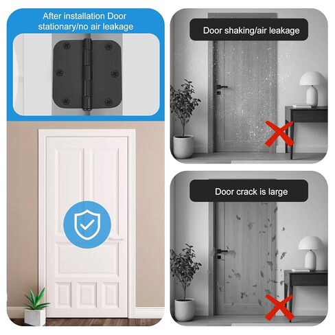 24 Pcs Hardware Door Hinge Shims, 4 Inch Door Hinge Spacer with Coated Finish Filling Gaps in Interior Doors Used to Solve Problems Such As Doors Air Leakage, Can Be Trimmed in Saudi Arabia