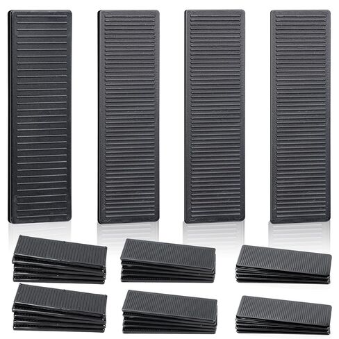 160 Pcs Plastic Shims, 3/64, 5/64, 1/8, 5/32 in Thick Black Flat Drywall Shims for Leveling, Non-Slip Stabilizing Furniture Leveling Toilet Shims for Wobbly Table, Bed, Window, Door, Toilet in Saudi Arabia