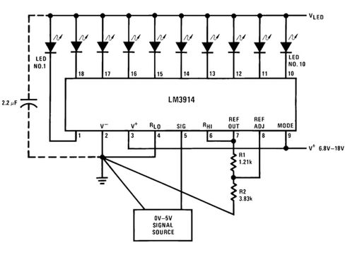 LM3914N-1 LM3914 Dot Bar-Graph Display Driver w/Regulated & programmable LED Current Drive eliminating ext resistors DIP-18 Breadboard-Friendly (Pack of 10) in Saudi Arabia