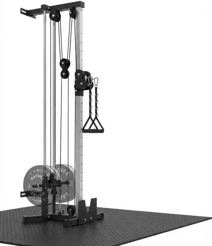 Wall Mounted Cable Machine for Home Gym, 19-Position High & Low Cable Machine with Dual Pulley System,LAT Pulldown, 400Lb Capacity, Space Saving Strength Training Equipment for Garage & Home in Saudi Arabia