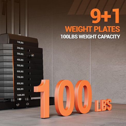 Home Gym Equipment, Multifunctional Workout Station with 100LBS Weight Stack, Home Gym Machine for Full Body Traning with LAT Pulldown System in Saudi Arabia