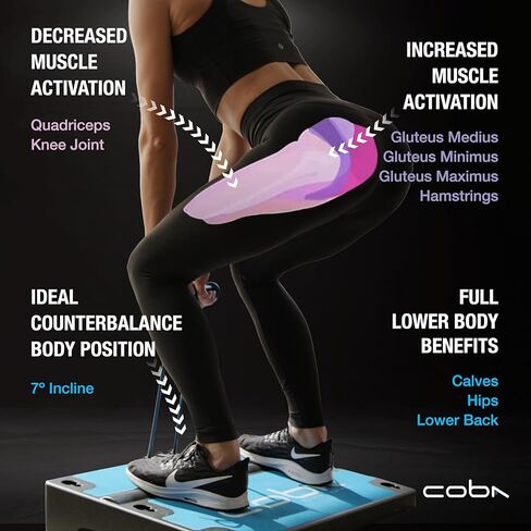 COBA Board Plus™ Squat, Lunge & Deadlift Machine — Knee-Friendly, Compact Home Gym with Patented 7° Incline for Glute-Dominant Training, Kickbacks, Hip Thrusts & Dozens of Total-Body Exercises in Saudi Arabia
