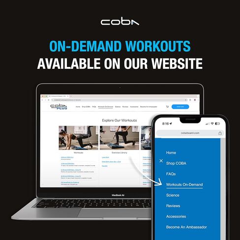 COBA Board Plus™ Squat, Lunge & Deadlift Machine — Knee-Friendly, Compact Home Gym with Patented 7° Incline for Glute-Dominant Training, Kickbacks, Hip Thrusts & Dozens of Total-Body Exercises in Saudi Arabia