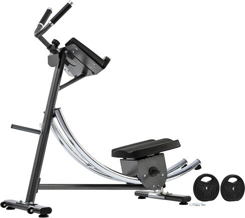 2025 Abdominal Exercise Machine for Commercial Use, Side Shaper Ab Machine Exercise Equipment, Foldable Abdominal Crunch Coaster for Home Use (Large,Black) in Kuwait