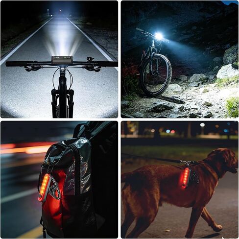 Super Bright Bike Lights for Night Riding, USB Rechargeable LED Bicycle Light with LCD Dispaly, NO Guess Power, High Power Waterproof Bike Headlight Front and Rear for Mountain Road Cycling in Saudi Arabia