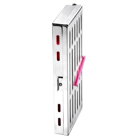 5 Ea Pink Sterilization Cassette Rack Tray for 5 Instruments German Grade Stainless Cynamed in Saudi Arabia