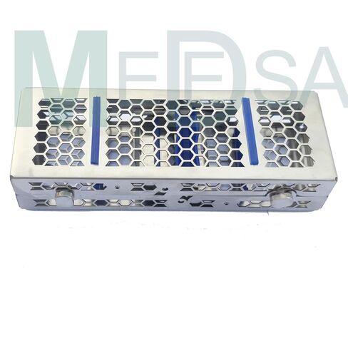 أشرطة تعقيم الأوتوكلاف للأسنان لـ 10 أدوات، رف كاسيت مزدوج للأدوات - كاسيت بتصميم جديد - الفولاذ المقاوم للصدأ الفرنسي - منظم الأدوات in Kuwait