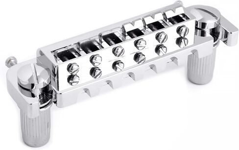 Rubatone Adjustable Wraparound Guitar Bridge Combined bridge Tailpiece Compatible with Les Paul LP SG Style Electric Guitar Parts Accessories Chrome. in Kuwait