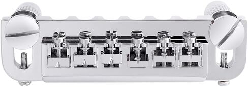 Rubatone Adjustable Wraparound Guitar Bridge Combined bridge Tailpiece Compatible with Les Paul LP SG Style Electric Guitar Parts Accessories Chrome. in Kuwait