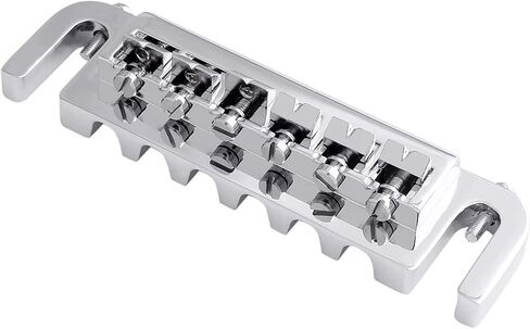 Rubatone Adjustable Wraparound Guitar Bridge Combined bridge Tailpiece Compatible with Les Paul LP SG Style Electric Guitar Parts Accessories Chrome. in Kuwait