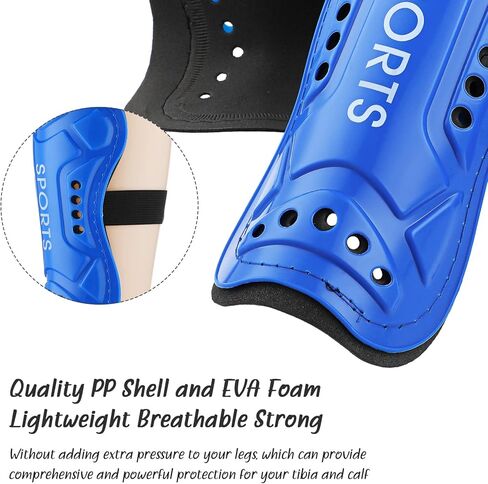 Junkin 24 Pairs Youth Soccer Shin Guards Lightweight Breathable Child Calf Protective Gear Soccer Equipment Kids Shin Guards for Boys and Girls Children Teenagers(Medium) in Saudi Arabia