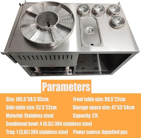 الفولاذ المقاوم للصدأ شارع عربة الطعام الساخن نافورة لحوم البقر فضلات لحم الخنزير وعاء المماطلة التجارية لحم البقر المفروم عربة لحم الخنزير موقد غاز كشك المعدات حار وعاء ساخن غاز وجبة خفيفة كشك عربة طعام الطبخ المتنقلة in Kuwait