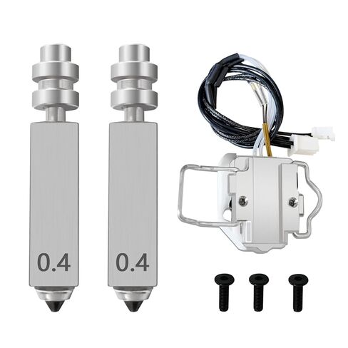 Heating Assembly Kit and 2PK 0.4MM Integrated Hardened Steel Nozzles for Kobra X Combo High Speed Nozzle Ceramic Zirconia Heat Insulation Block Heating Component Heat-Insulating Base Clip in Kuwait