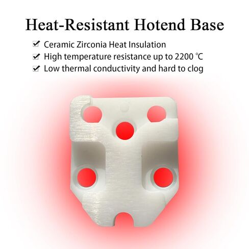Heating Assembly Kit and 2PK 0.4MM Integrated Hardened Steel Nozzles for Kobra X Combo High Speed Nozzle Ceramic Zirconia Heat Insulation Block Heating Component Heat-Insulating Base Clip in Kuwait