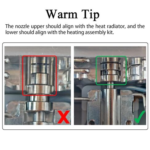 Heating Assembly Kit and 2PK 0.4MM Integrated Hardened Steel Nozzles for Kobra X Combo High Speed Nozzle Ceramic Zirconia Heat Insulation Block Heating Component Heat-Insulating Base Clip in Kuwait