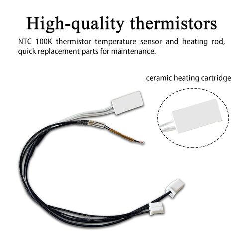 Heating Assembly Kit and 2PK 0.4MM Integrated Hardened Steel Nozzles for Kobra X Combo High Speed Nozzle Ceramic Zirconia Heat Insulation Block Heating Component Heat-Insulating Base Clip in Kuwait